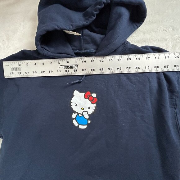 Hello Kitty by Sanrio Womens Blue Hoodie Pullover Sweatshirt Medium Pockets New - Picture 5 of 7